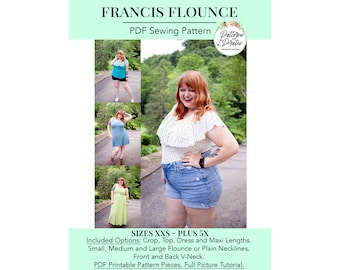 Francis Volant | Patron de couture PDF, tailles adultes XXS - Plus 5X
