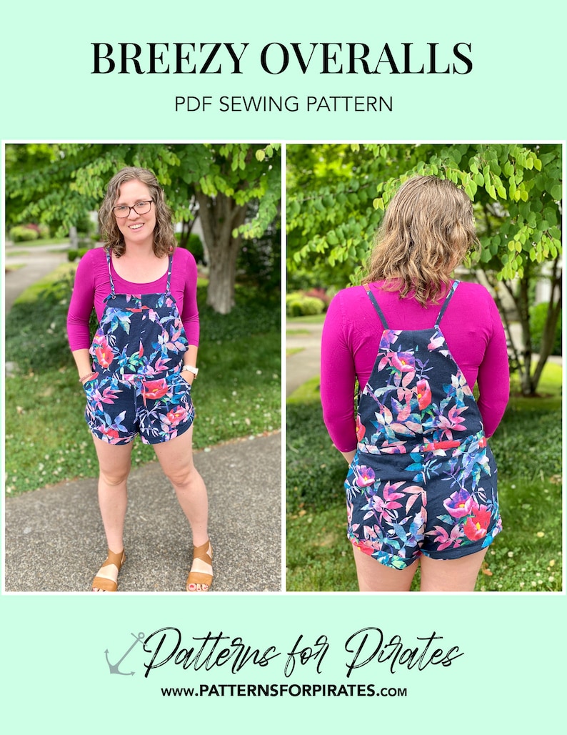 Basic Pattern For Overalls Breezy Overalls | PDF Sewing Pattern, Adult Sizes XXS - Plus 5X - Etsy