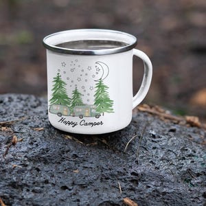 Happy Camper Mug | Outdoor Adventure Mug | Vintage Camping Mug  | Gift for RV | Gift for Campers | Mug for Camping | Happy Camper Gift