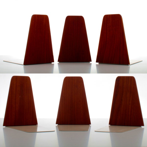 3 TEAK BOOKENDS by Kai Kristansen - Authentic mid-century Danish design. Beautiful teak bookends, orignally made for the FM book case system