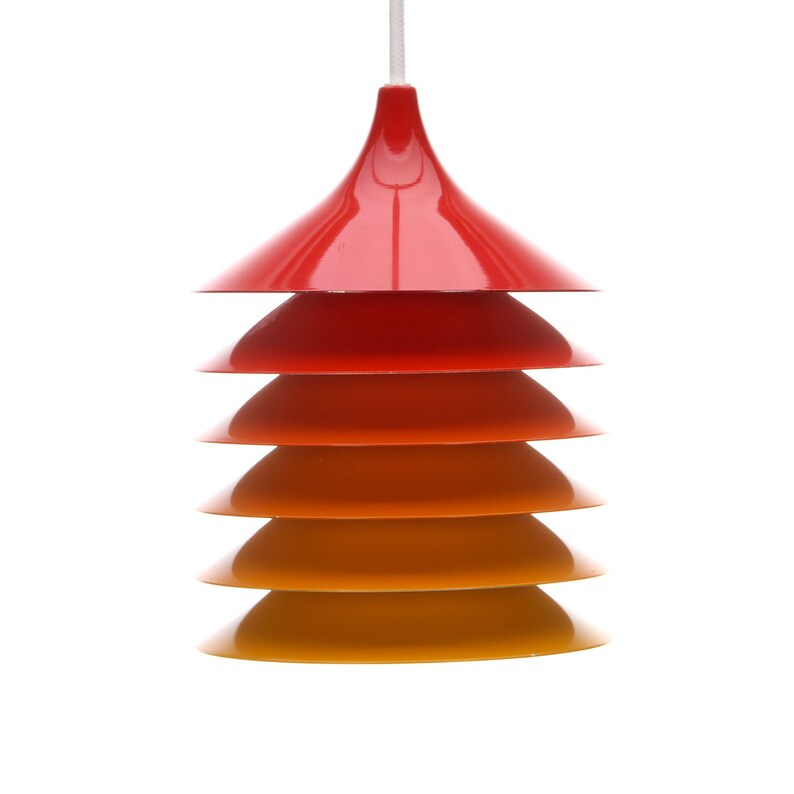 Duett Vintage Orange Red Lamp By Bent Gantzel Boysen For Ikea Image 0