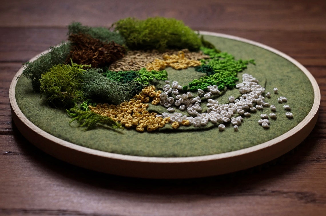 How to Make a Moss Embroidery Tutorial Video - Etsy
