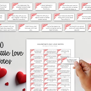Biglietti d'amore stampabili per San Valentino, messaggio in una bottiglia, barattolo di biglietti d'amore, messaggi d'amore, biglietti d'amore fai da te