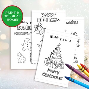 Christmas Coloring Cards Printable