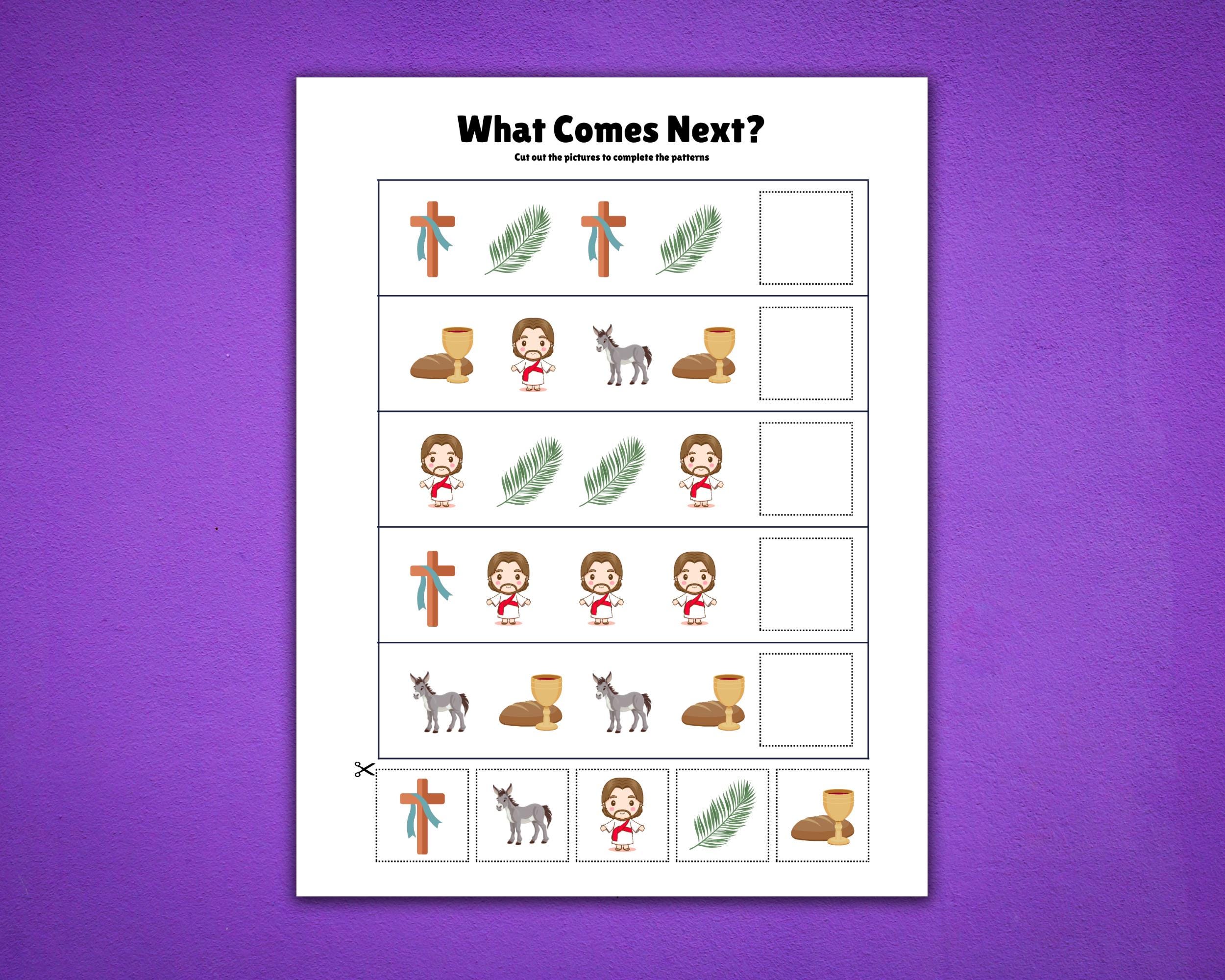 Palm Sunday Pattern Activity Printable, Easter Craft (digital Download ...