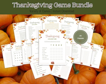 Thanksgiving Game Bundle, Family Party Games (Digital Download)