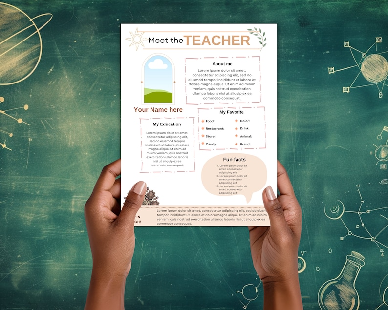 Meet the Teacher Canva Template Boho - Etsy