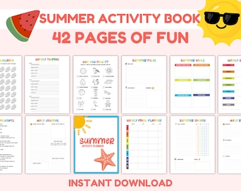 Summer Camp at Home Planner Printable, Kids Activity Bundle, Summer Activities, (Digital Download)