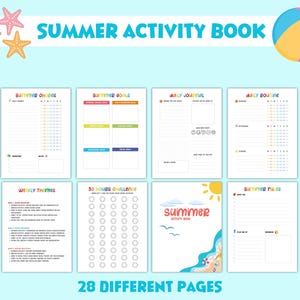 Summer Camp at Home Planner Printable, Summer Camp Planner, Summer Camp Schedule, Summer Reading Log, Summer Fun for Kids, Summer Break