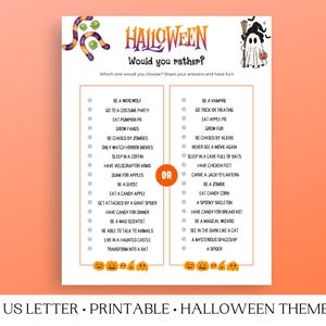 Halloween: wil je liever spel, Halloween-activiteit, familiepret?