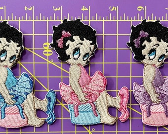 Ballerina Embroidered Iron-on Patch, Girls Crafts