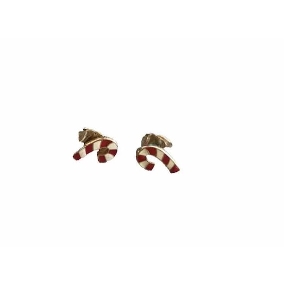 Vintage Earrings Candy Cane Avon Stud Studs