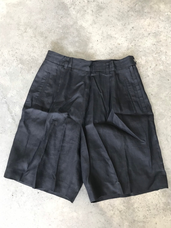 Vintage Banana Republic Black Linen Womens Pleat F