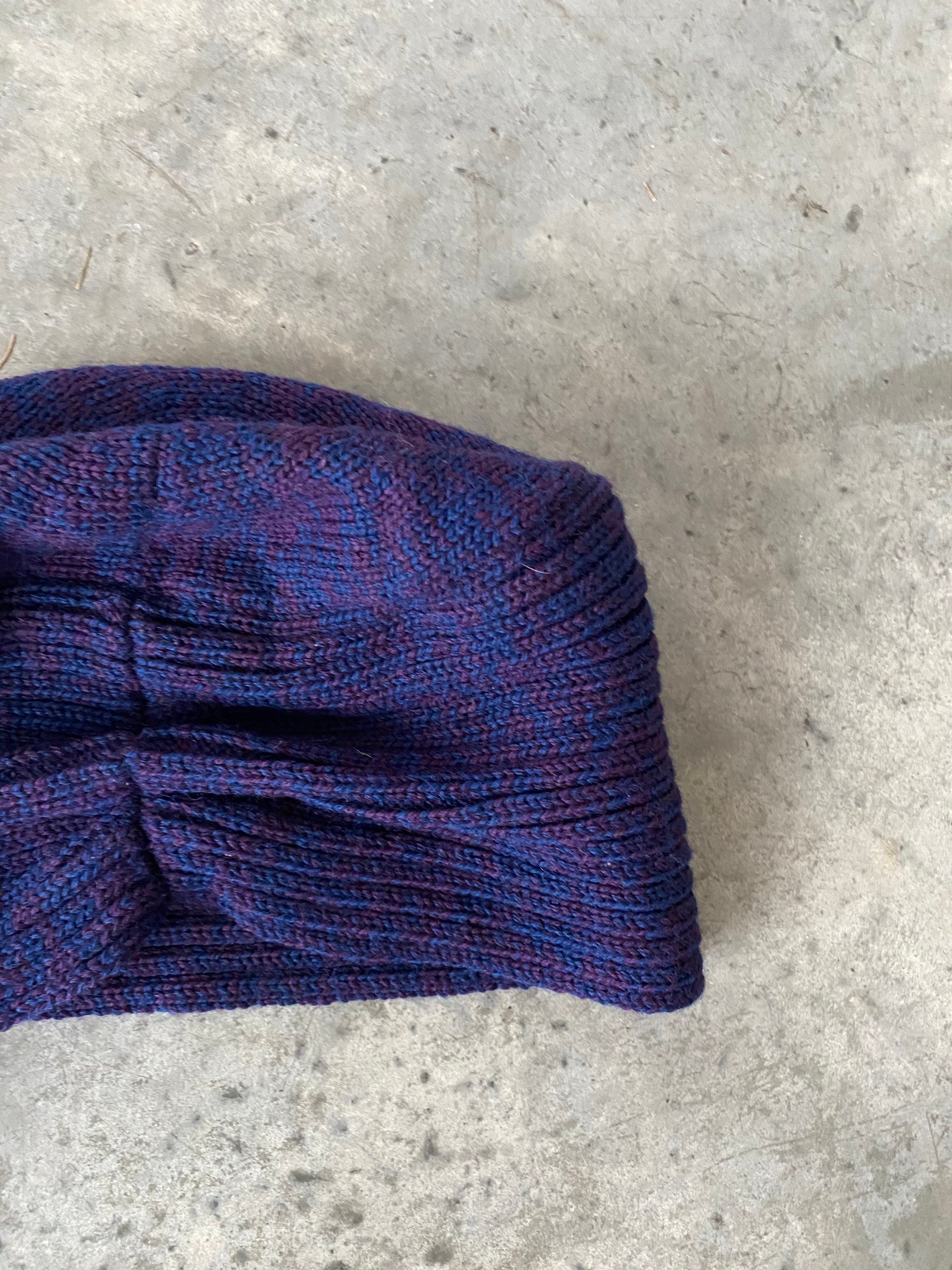 Vintage Patricia Underwood Purple Blue Wool Turban Hat OS 