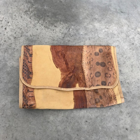 Carlos Falchi Clutch Canvas Large Snakeskin Purse Carlos Falchi Purse Snakeskin Clutch Carlos Falchi Handbag Carlos Falchi Bag Etsy
