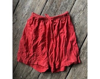 Vintage Miss Juli Shorts Red Drawstring Activewear Large