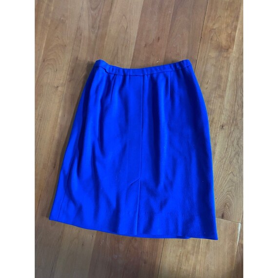 Vintage Bleyle Skirt Royal Blue Wool Pencil Mid L… - image 2