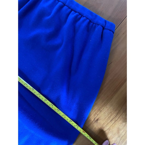 Vintage Bleyle Skirt Royal Blue Wool Pencil Mid L… - image 7