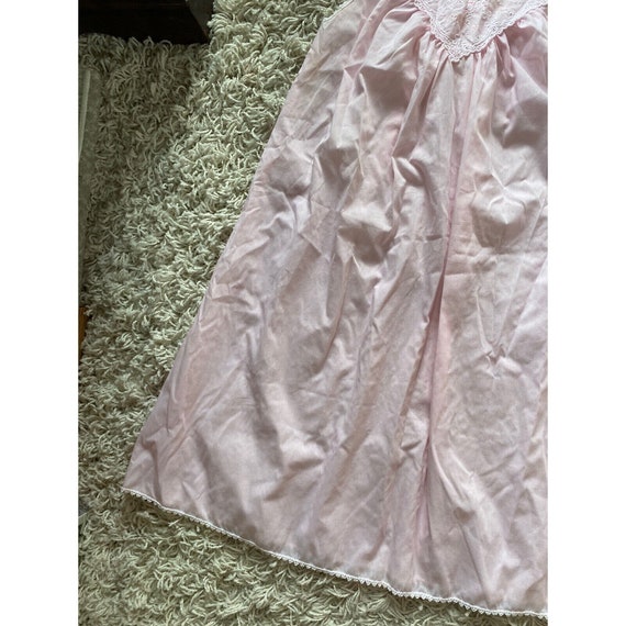 Vintage Lady Lynne Slip Dress Pink Embroidered Ni… - image 7