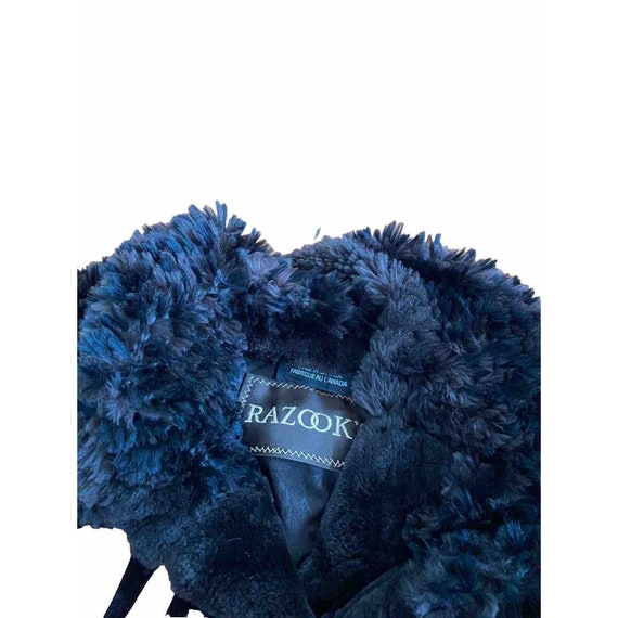 Vintage Razook’s Coat Tissavel Faux Fur Brown Hoo… - image 5