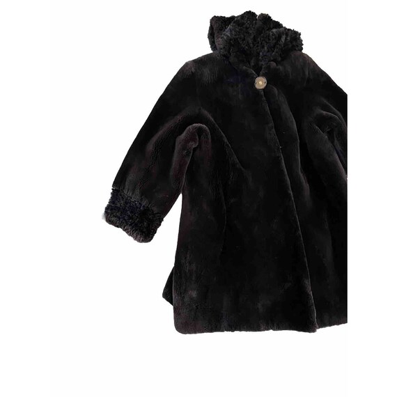 Vintage Razook’s Coat Tissavel Faux Fur Brown Hoo… - image 2