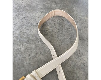Vintage Carlisle Belt Womens White Silver Metallic Gold Pink  display picture 3