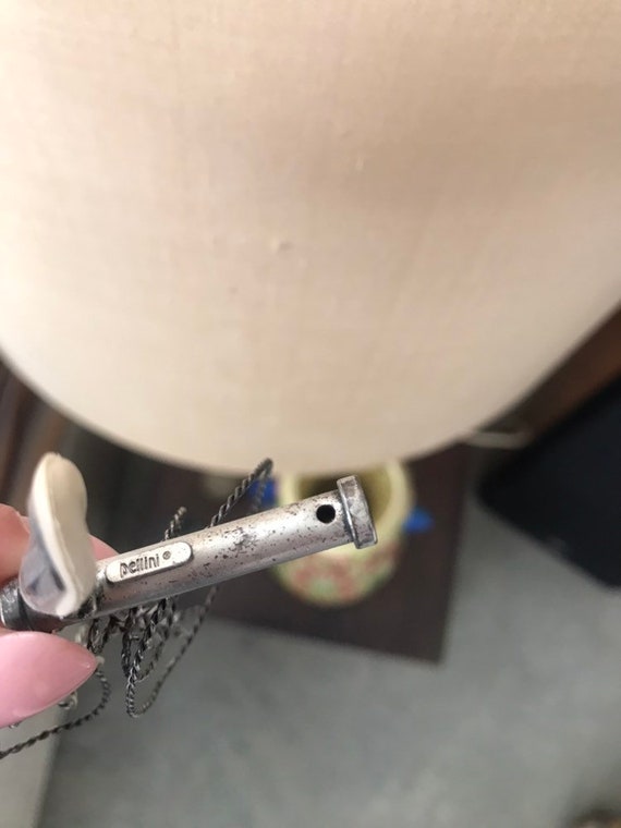 Pellini Silver Circular Dangle Drop Clip Earrings - image 7