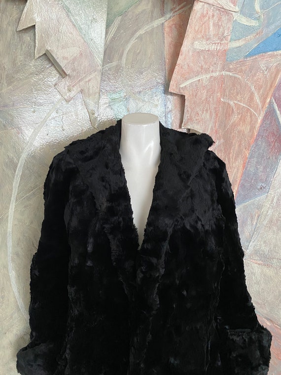 Vintage I.J. Fox Black Persian Lamb & Mink Fur Wo… - image 4