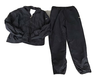Fila Black Nylon Womens Pant Track Set Streetwear Tracksuit Activewear Rozmiar 12