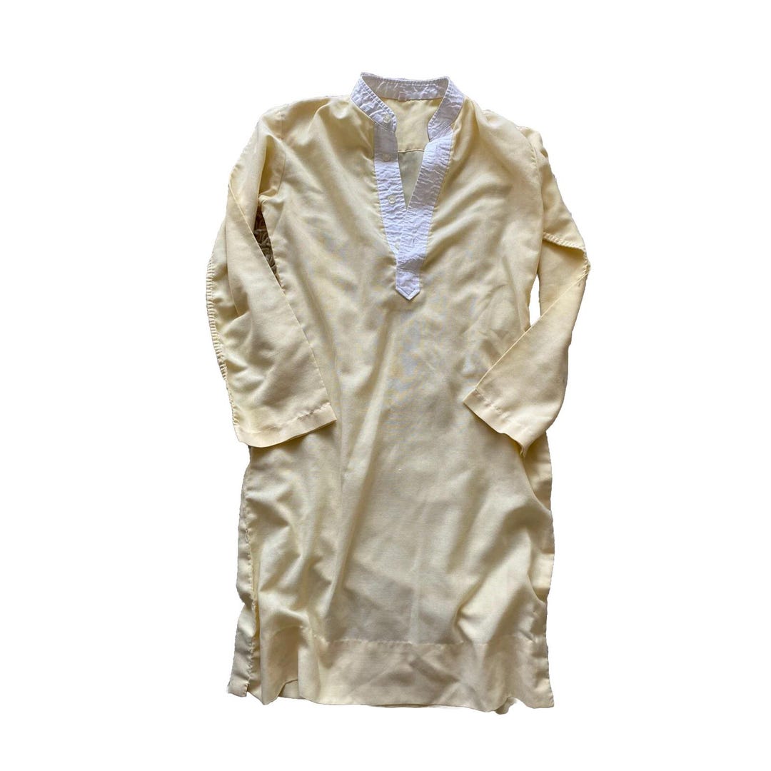Vintage Dress Yellow White Prep Preppy Shift Cotton Size 6 / Small - Etsy