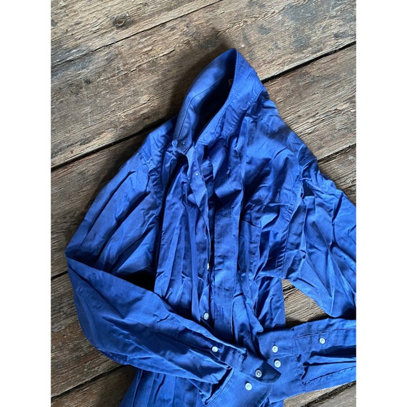 Vintage Pierre Cardin Button Front Mens Shirt Blu… - image 6