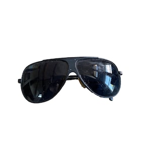 Vintage Sunglasses Black Unisex Aviator Mens Womens Aviators Pilot