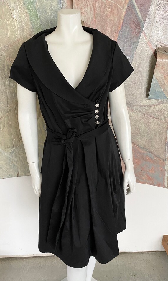 Vintage Julian Taylor Black Rhinestone 