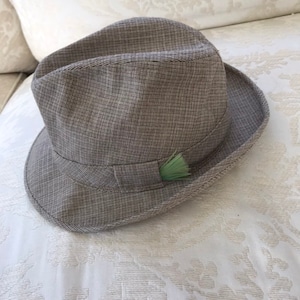 Vintage Sears Womens Wool Tweed Fedora Hat Size 7-7 1/8 Size 7