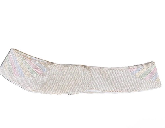 Vintage Regale Ltd. Womens Pearl Rainbow 1970s Belt