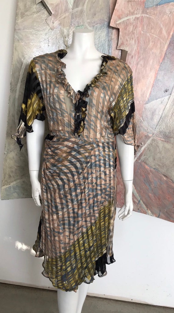Vintage The Silk Farm by Icinoo Silk Ruffle 1970s