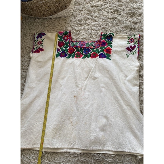 Vintage Peasant Top Hungarian Blouse Authentic Em… - image 10