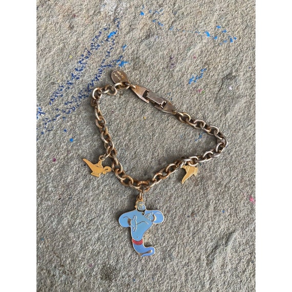 Vintage Bracelet Disney Chain Aladdin Genie Chain… - image 1