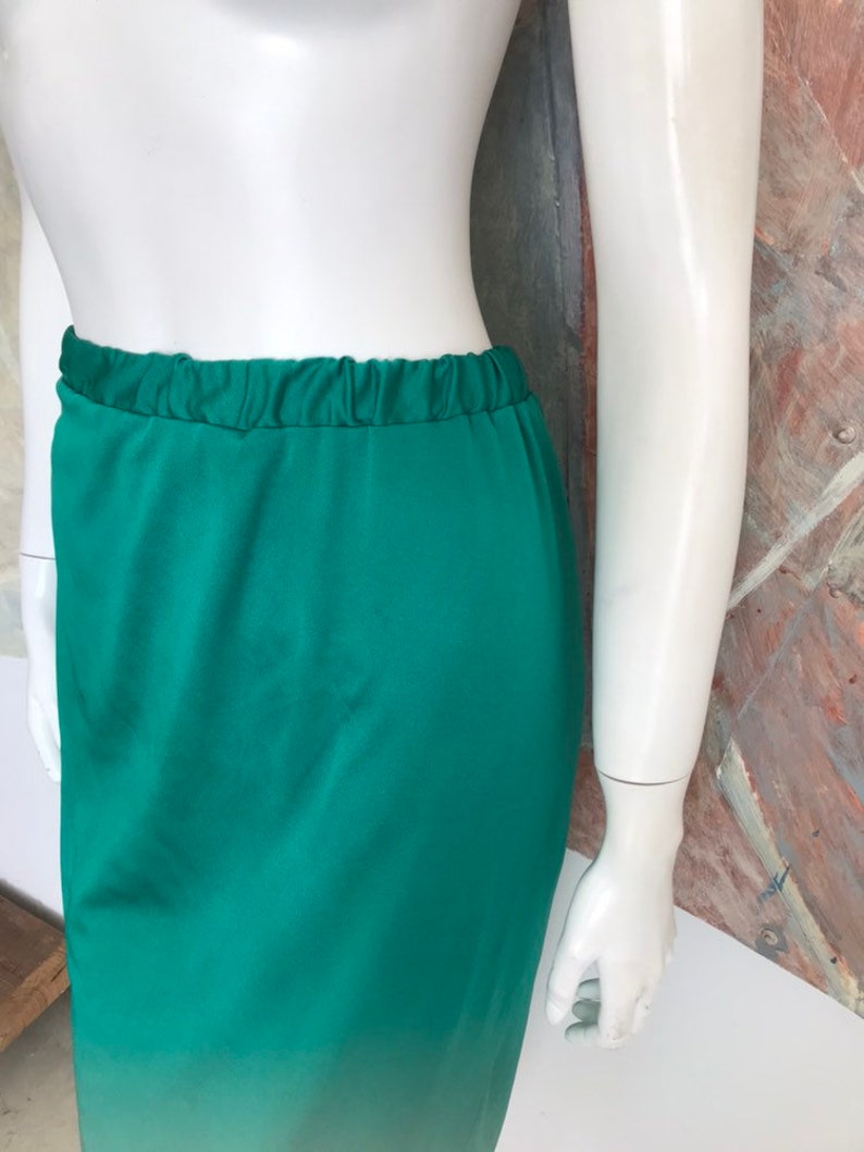 Vintage Jungle Green Elastic Stretch Straight Below Knee - Etsy