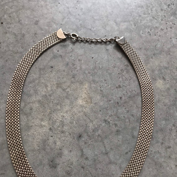 1980s Statement Blue Silver Crystal Stainless Ste… - image 3