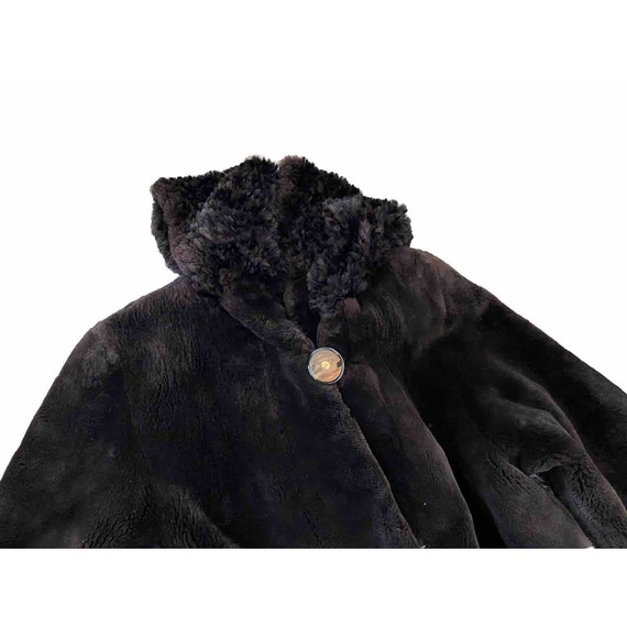 Vintage Razook’s Coat Tissavel Faux Fur Brown Hoo… - image 7