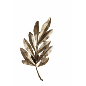 Vintage Trifari Pin Brooch Leaf Gold Tone Signed Autumnal