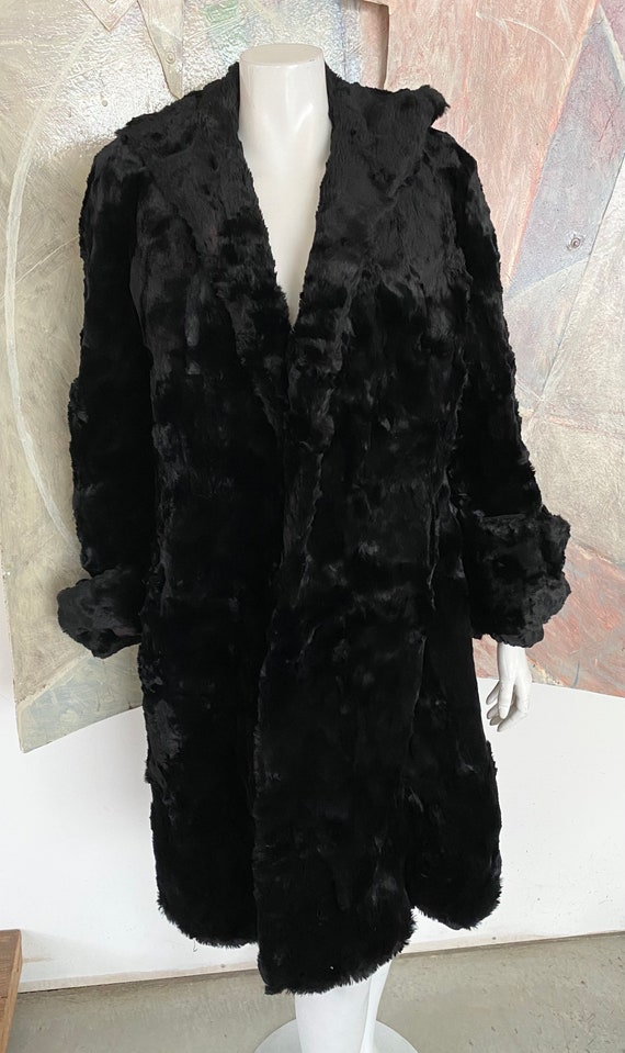 Vintage I.J. Fox Black Persian Lamb & Mink Fur Wo… - image 1