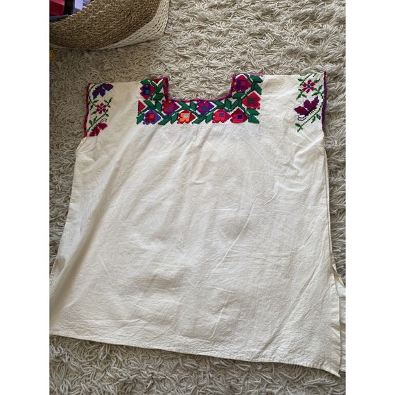 Vintage Peasant Top Hungarian Blouse Authentic Em… - image 8