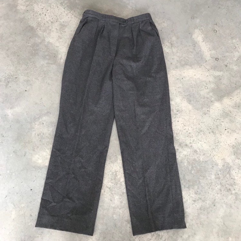Vintage Giorgio Sant/'Angelo Grey Wool Womens Trouser Dress Pants Size 12