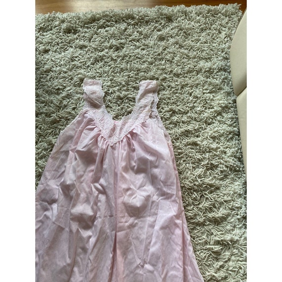 Vintage Lady Lynne Slip Dress Pink Embroidered Ni… - image 6
