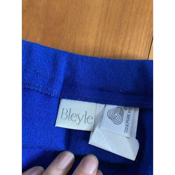Vintage Bleyle Skirt Royal Blue Wool Pencil Mid L… - image 4