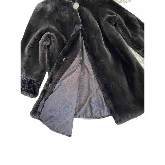 Vintage Razook’s Coat Tissavel Faux Fur Brown Hoo… - image 8