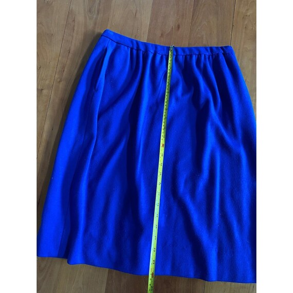 Vintage Bleyle Skirt Royal Blue Wool Pencil Mid L… - image 5