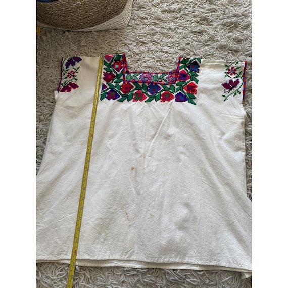 Vintage Peasant Top Hungarian Blouse Authentic Em… - image 5